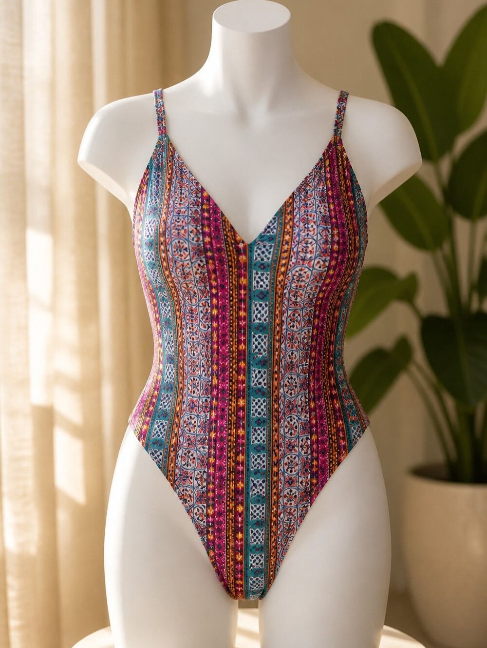 Full bathing suit high rise on side sz small